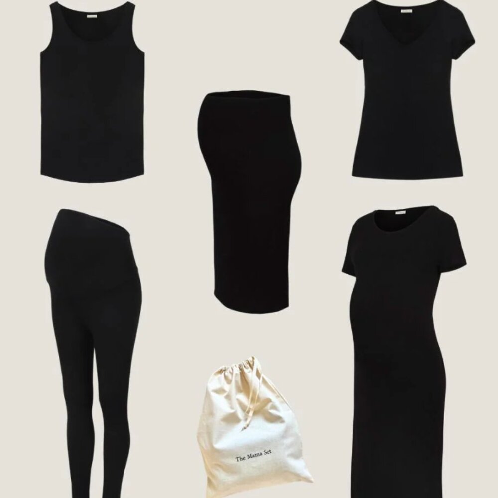 The Mama Maternity Set - Pregnancy/Postpartum Dress, leggings, tank top, skirt